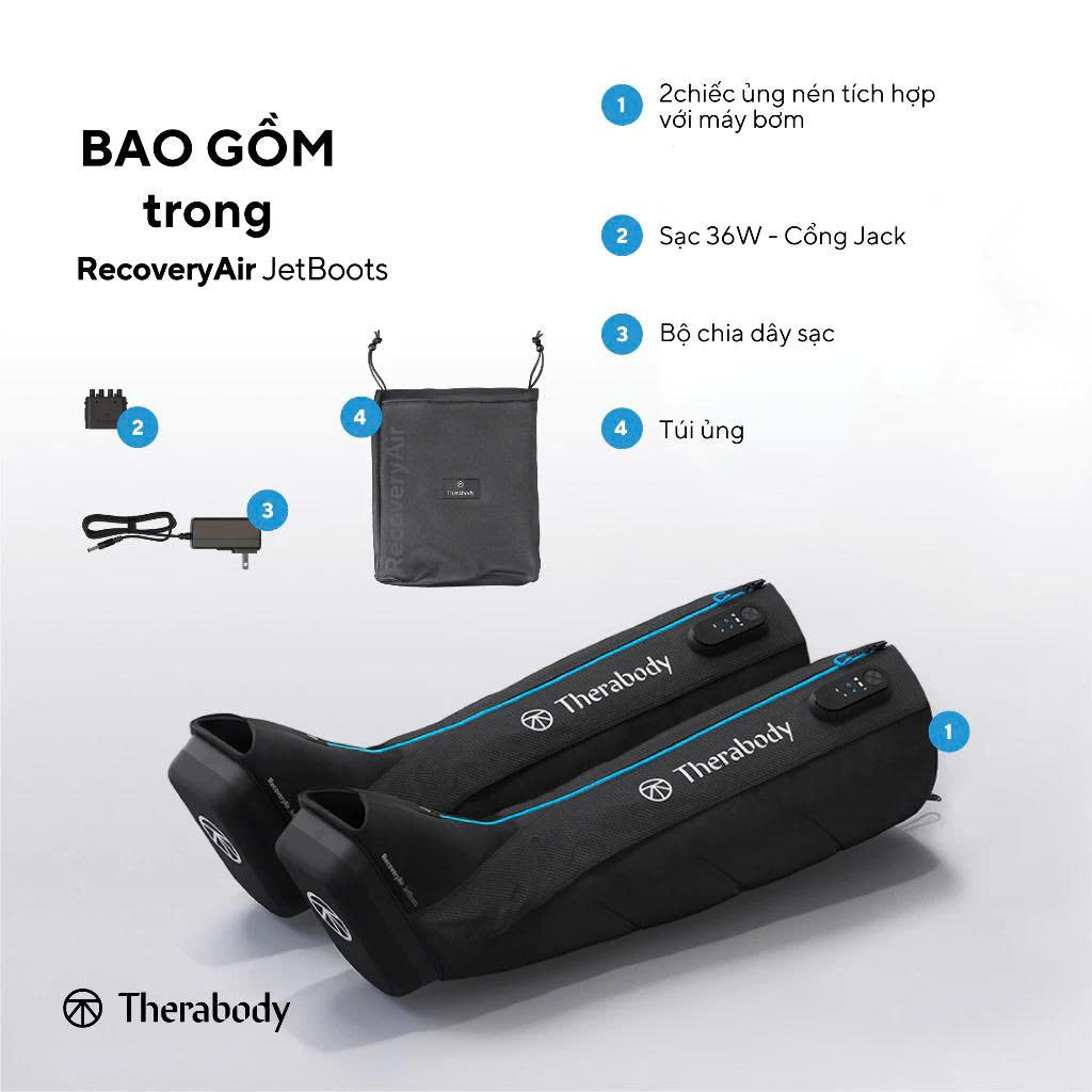 Máy Massage Chân Nén Khí Không Dây RecoveryAir JetBoots