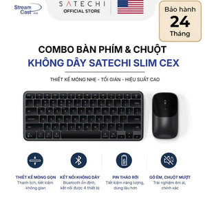 Combo Bàn Phím & Chuột Không Dây Slim CEX1 / CEX3, chuyển đổi giữa Mac và Windows
