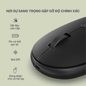 Chuột Bluetooth Satechi OntheGo không dây có pin sạc USB C dùng đến 80 giờ,kết nối tối đa 3 thiết bị,