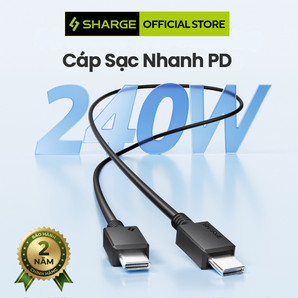L6 SHARGE – Cáp sạc nhanh TPE USB-C to USB-C 240W