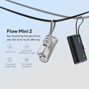 Flow Mini 2 – Pin dự phòng SHARGE 5.000mAh 22.5W