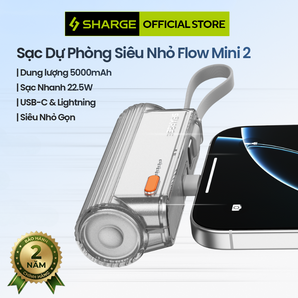 Flow Mini 2 – Pin dự phòng SHARGE 5.000mAh 22.5W