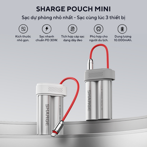 Pouch Mini _ Sạc dự phòng SHARGE 10,000mAh 30W