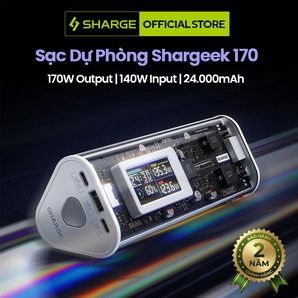 Shargeek 170 – Pin dự phòng SHARGE  170W 24.000mAh PD 3.1