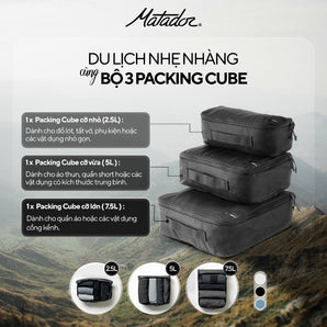Bộ 3 túi phụ kiện Matador Packing Cube