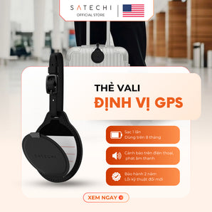 Thẻ Vali Định Vị Hành Lý Satechi FindAll Bằng Da Thuần Chay