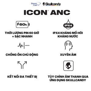 Tai Nghe Bluetooth Chụp Tai SKULLCANDY ICON ANC ON-EAR