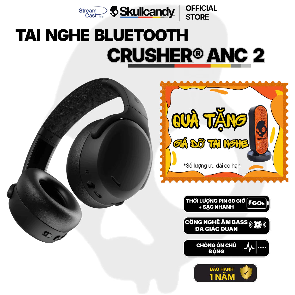 Tai Nghe Bluetooth Chụp Tai SKULLCANDY CRUSHER ANC 2