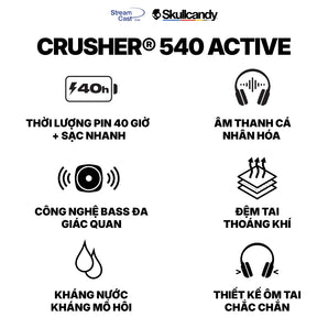 Tai nghe Bluetooth SKULLCANDY CRUSHER 540 ACTIVE