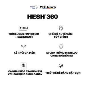 Tai Nghe Chụp Tai Bluetooth SKULLCANDY HESH 360