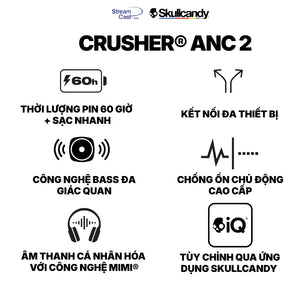 Tai Nghe Bluetooth Chụp Tai SKULLCANDY CRUSHER ANC 2