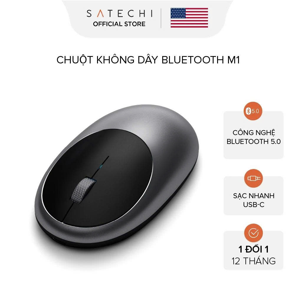 [THƯƠNG HIỆU MỸ] SATECHI Chuột không dây bluetooth M1